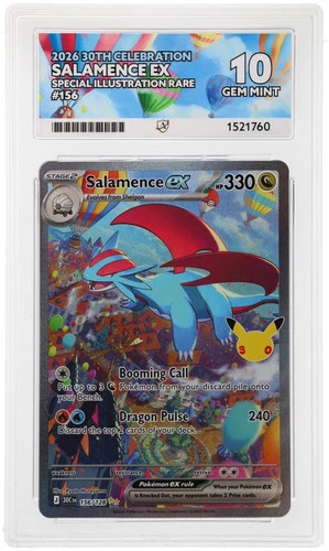 ACE 10 SALAMENCE ex 156/128 | 30th Celebration Full Art Pokemon Card