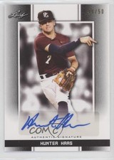 2019 Leaf Perfect Game National Showcase Black 40/50 Hunter Haas Auto 0c6