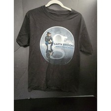 Garth Brooks World Tour 2014-15 Black Graphic T Shirt Size Medium