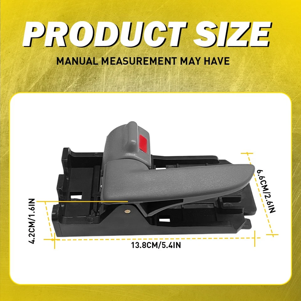 Manija de puerta interior gris delantera/trasera izquierda derecha 2 piezas para Kia Spectra Spectra5 EK Foto 4 de 4