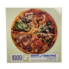 Bits and Pieces NEW 1000 Pieces Pizza Pie Round Jigsaw Puzzle
