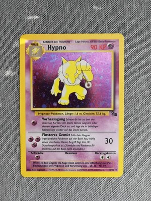 Super Clean Pokemon Karte Card Hypno Holo Fossil 8/62 No 1 Edition/Glurak SWIRL