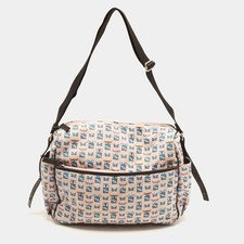 Fendi PinkBlue Monsters FF Printed Nylon Diaper Bag
