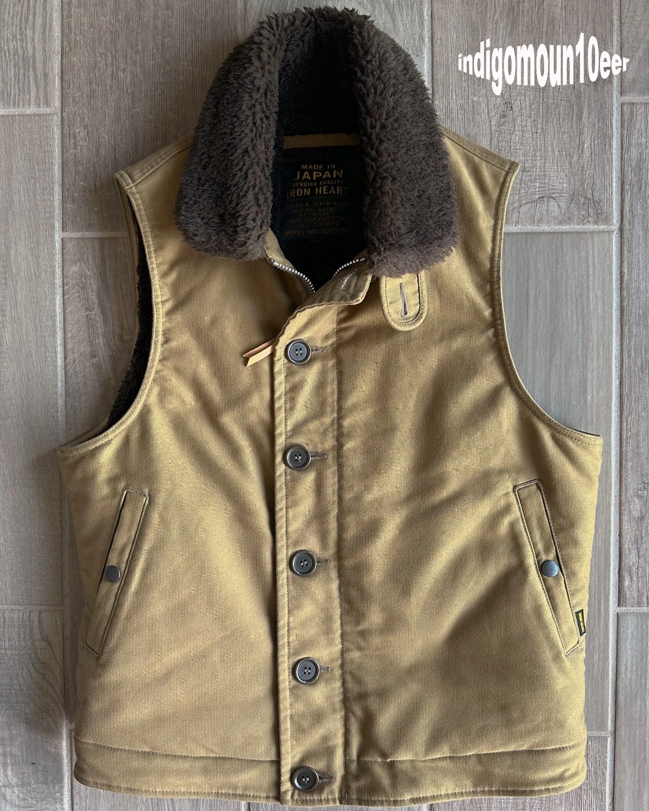 IRON HEART Whipcord N1 Deck Vest - Khaki - Medium - Made in JAPAN - IHV-46-KHA
Opens in a new window
