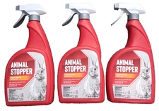 3X Animal Stopper Garden Animal Repellent 32 oz Spray Ready to Use Natural Safe