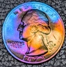 1973 S Proof Washington Quarter Beautiful Rainbow Toned Colors Stunning GEM Mint