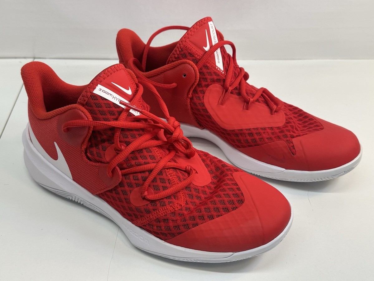 Nike Zoom Hyperspeed Court Volleyball Shoes Men's 9 Womens 10.5 Univ Red \u0026 White | eBay
