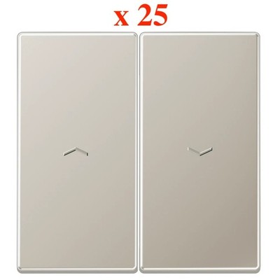 x25 Pieces JUNG ES 2995 PP Button Cover 2 Modules Arrows Detection Stainless Steel