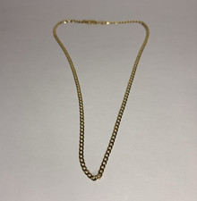 Yellow Gold Vermeil Curb Link Chain Necklace ...