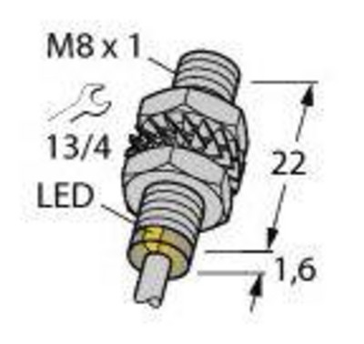 Turck Induktiver Sensor bündig PNP Schließer BI2-EG08K-AP6X
