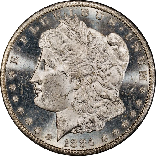 1884-CC PCGS MS63 Morgan Dollar, GSA Pedigree, Looks PL, Frosty, Blast White, PQ
