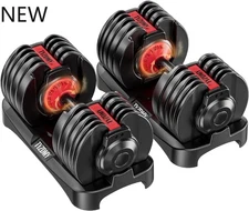 Adjustable Dumbbells Set of 2,Free Weights Dumbbells Set，Adjustable Dumbbell Set