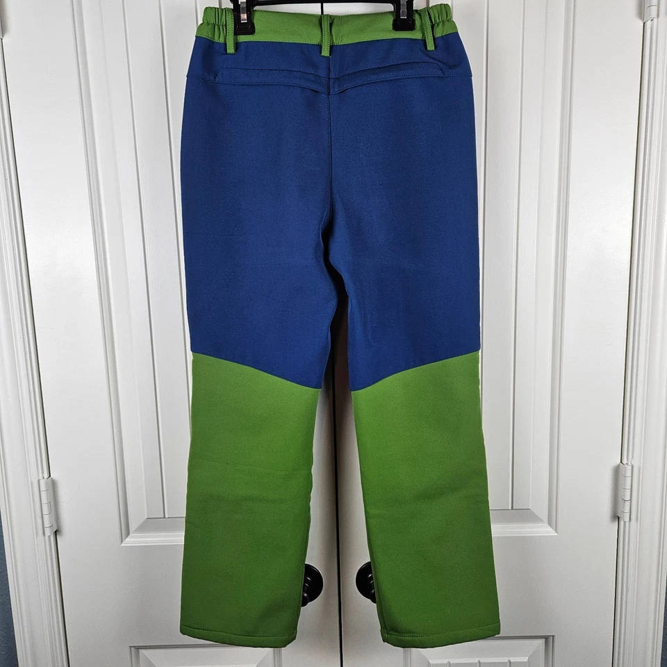 男孩雪地滑雪裤 10-12 码防水抓绒衬里隔热冬季远足 — 第 2/4 张图片