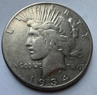 1934-S Peace Silver Dollar - Ket Date
