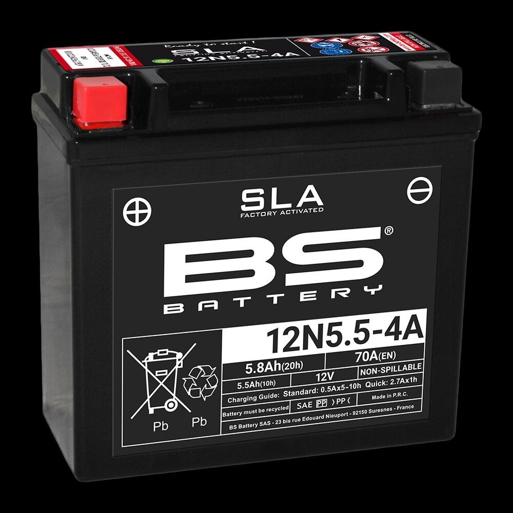 Batterie BS 12N5.5-4A/4B 300841 idéale pour escapades en scooter