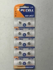 10 - Pack AG0 379A SR521 379 LR521 SR63 521 SR521SW Alkaline Watch Battery US
