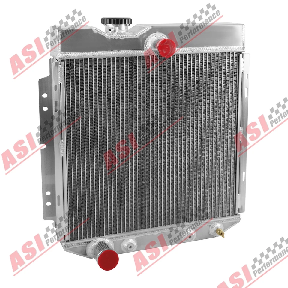 4-Row Aluminum Radiator For 66-1974 1969 Ford Bronco 2.8L 3.3L 3.9L L6 Engines Foto 3 de 4