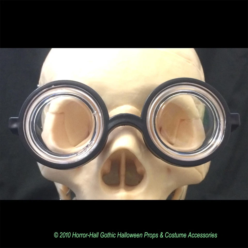 Funny Nerd Thick Lense GEEK GLASSES Professor Bookworm Cosplay Costume Accessory - Image 3 of 4