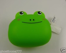Coin change purse pouch green rubber frog great Christmas gift idea