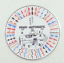 PFAFF Sewing Machine Stitch Pattern Design Wheel 230 332 338