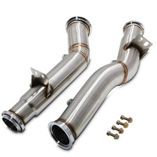 BRUSHED DECAT DOWNPIPES FOR MERCEDES C CLASS W205 C43 AMG 15+