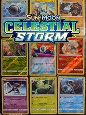 Sun & Moon Celestial Storm Pokemon Card Singles Reverse Holo, Rare + 2018