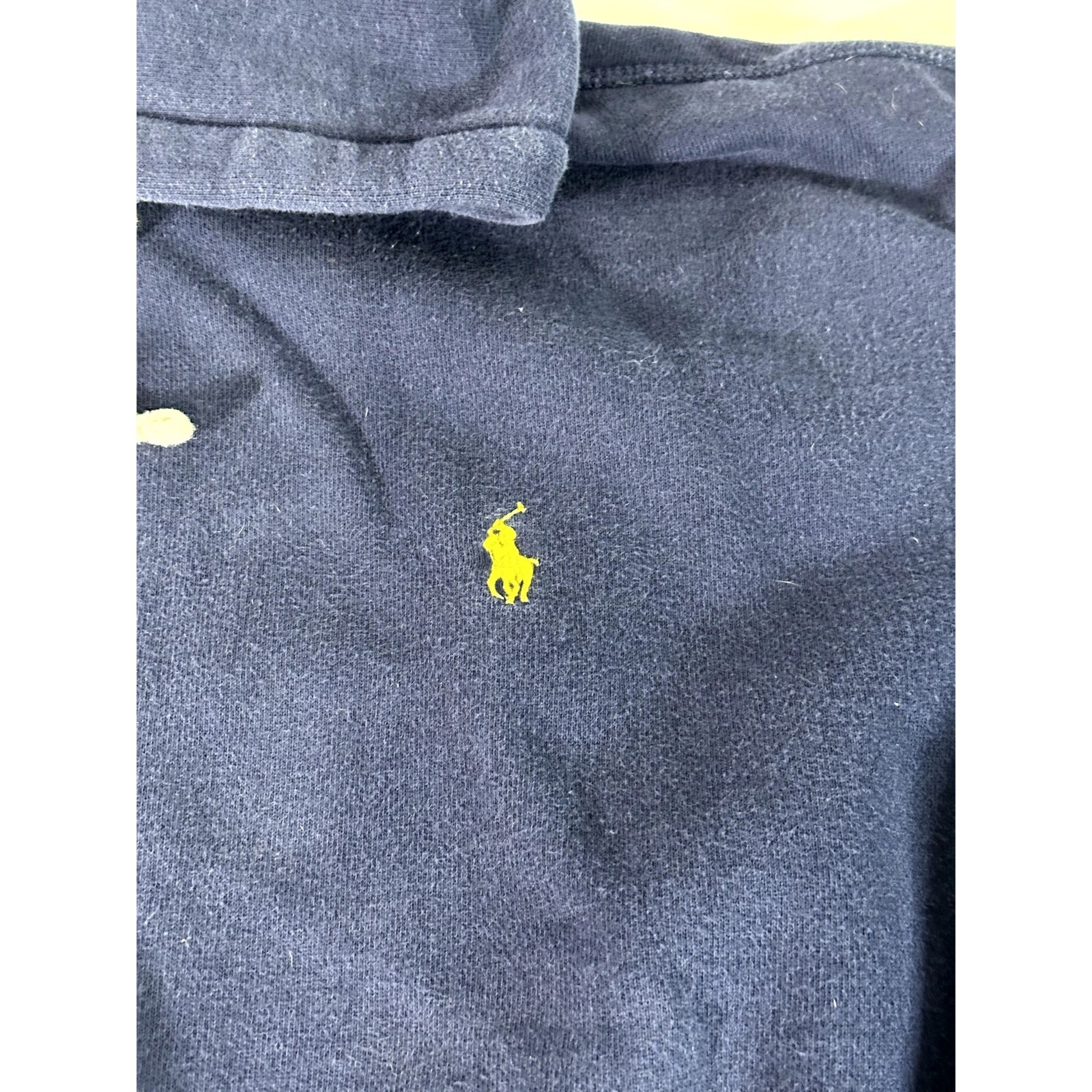 Felpa con cappuccio Ralph Lauren POLO cerniera intera blu con pony giallo da uomo 3XB