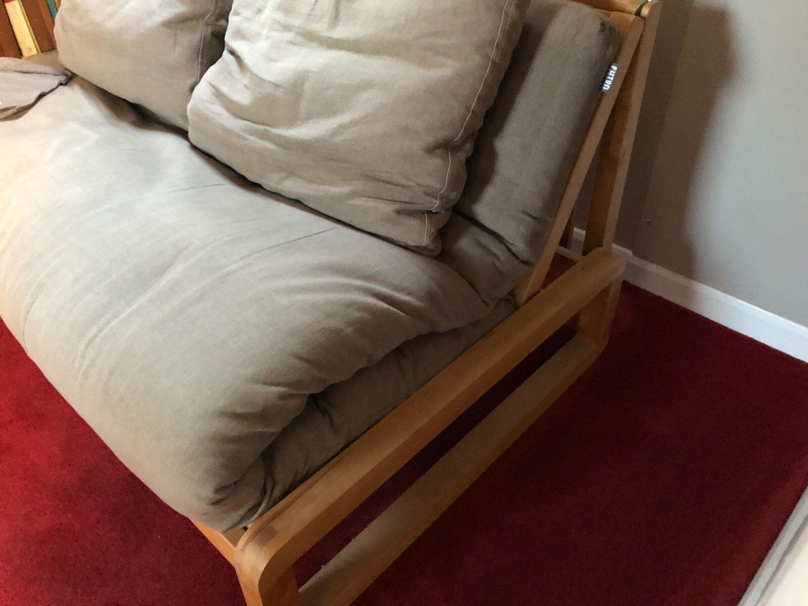 Futon Company Birch Double Sofa Bed with Brown Cover eBay