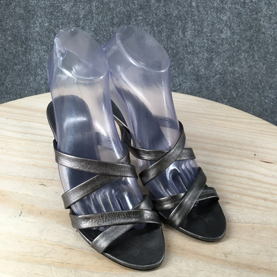 Tacones Donna Karan para mujer Neiman Marcus 35 tiras de aguja gris Italia Foto 3 de 4