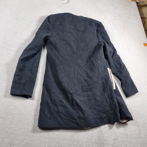 Portmans Womens Trench Coat Jacket Size 10 or S Small Blue Long Sleeve Zip Up - Picture 13 of 14