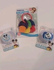 Disney Mickey Mouse Pacifier With Cover And Key Ring Teether