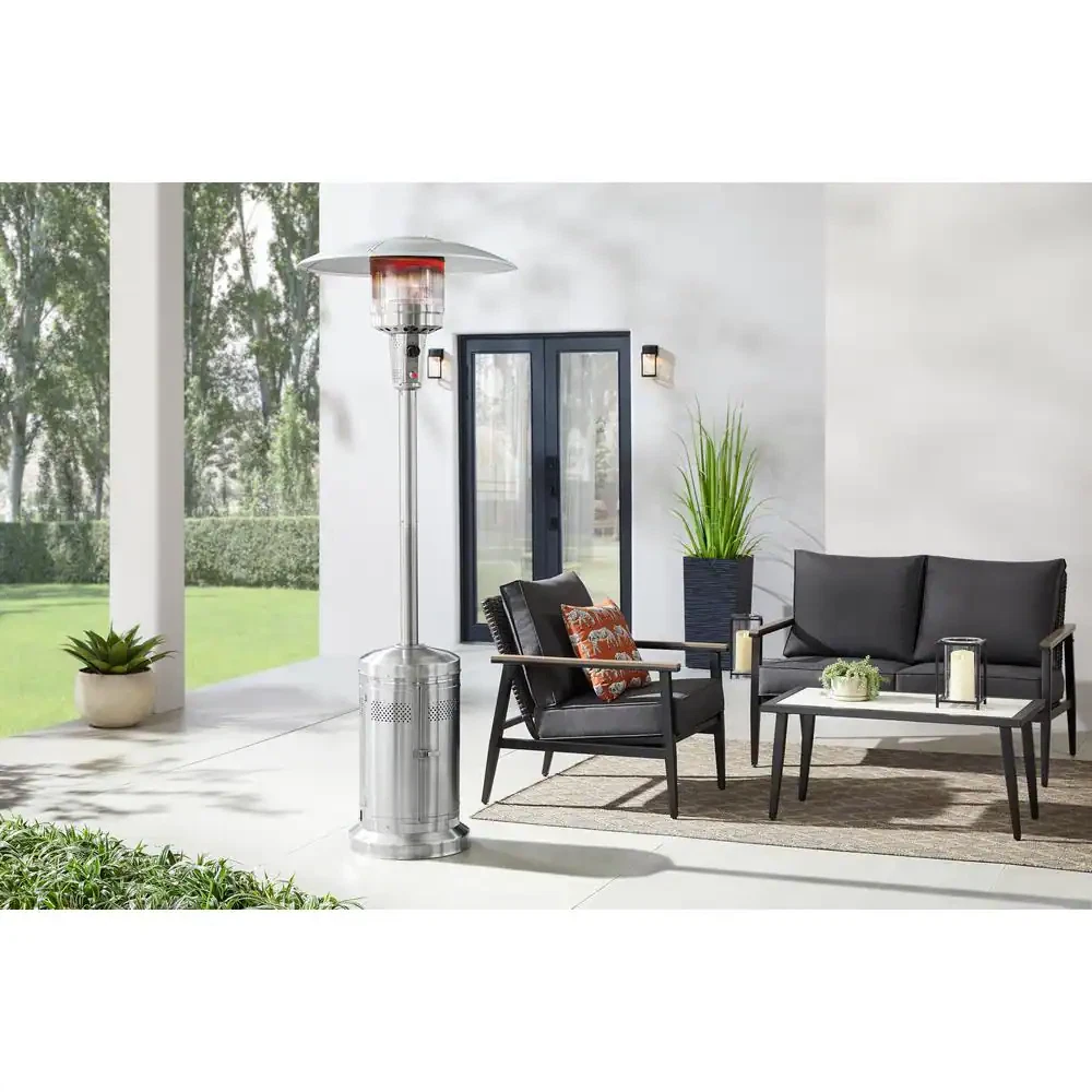 Hampton Bay Patio Heater 48000 BTU Outdoors Stainless Steel eBay