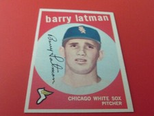 1959 TOPPS   BARRY  LATMAN   # 477    WHITE  SOX     NEAR  MINT  OR  BETTER  !!