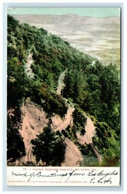 #ad #ad 1907 Mt Lowe California Pacific Electric Railway Postcard Hand Colored Undivided $17.22