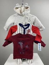 New Carter  s Baby Boy Cozy Bundle, Lot Of 3 Size 0-3 Months