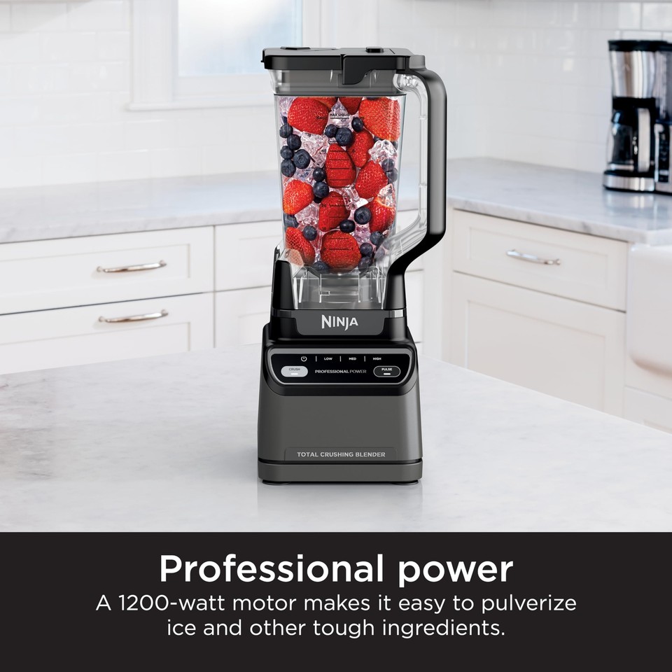 Ninja Professional Blender 1200W 72oz Total Crushing Pitcher Auto IQ ...