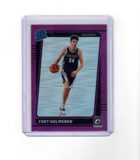 2022-23 Chronicles Draft Picks Optic Purple Prizm Chet Holmgren Rated Rookie /49