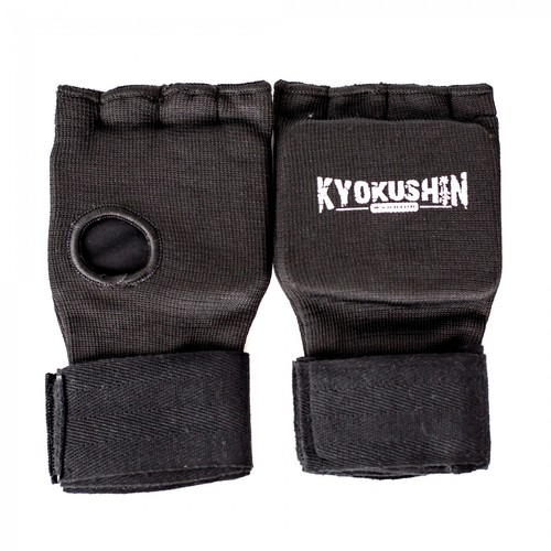 Victorbudousa Gel Padded Inner Gloves| Hand Wraps for Boxing | Muay Thai | Black - Picture 2 of 4