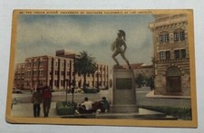 The Trojan Statue, University Of Southern California At Las Angeles Postcard (D3