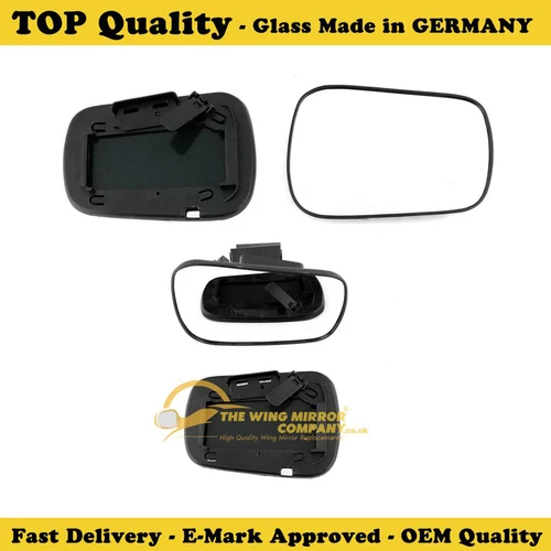 Fits Ford FIESTA 2001>2008 RHS, Wing Mirror Glass Convex & Base 