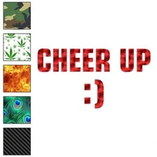 Cheer Up Smiley Face, Vinyl Decal Sticker, 40 Patterns & 3 Sizes, #1611