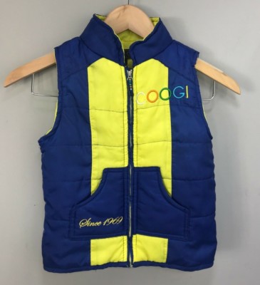 Coogi Youth Size 4T Blue Yellow Puffer Winter Vest