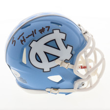 Sam Howell Signed North Carolina Tar Heels Speed Mini Helmet (JSA)