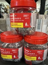 FISCHER 3 Barattoli Di  200 tasselli Fischer SX Plus 6x30 S e punta In Omaggio