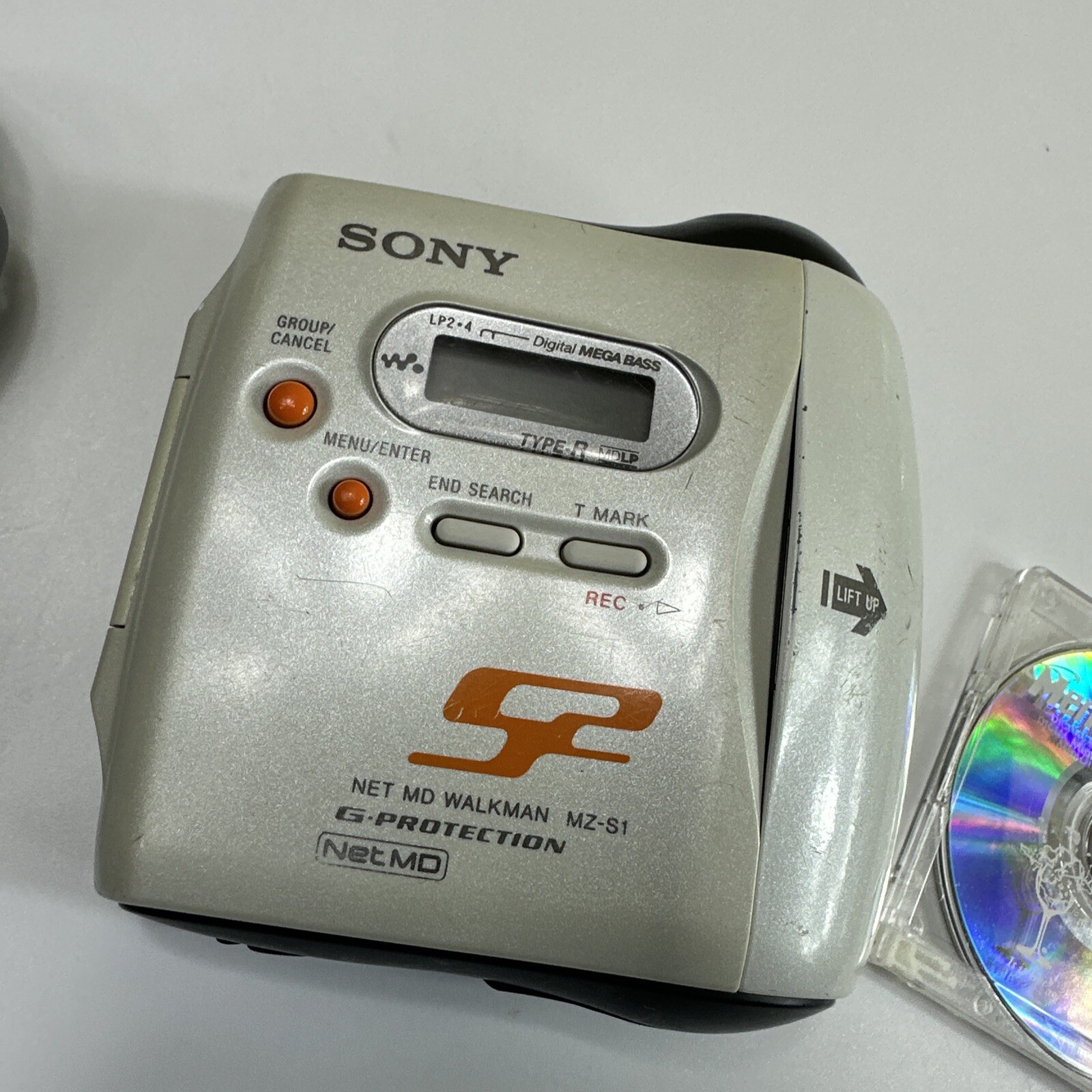 Sony MZS1 Net MD Sports Walkman MiniDisc Player Recorder G Protection