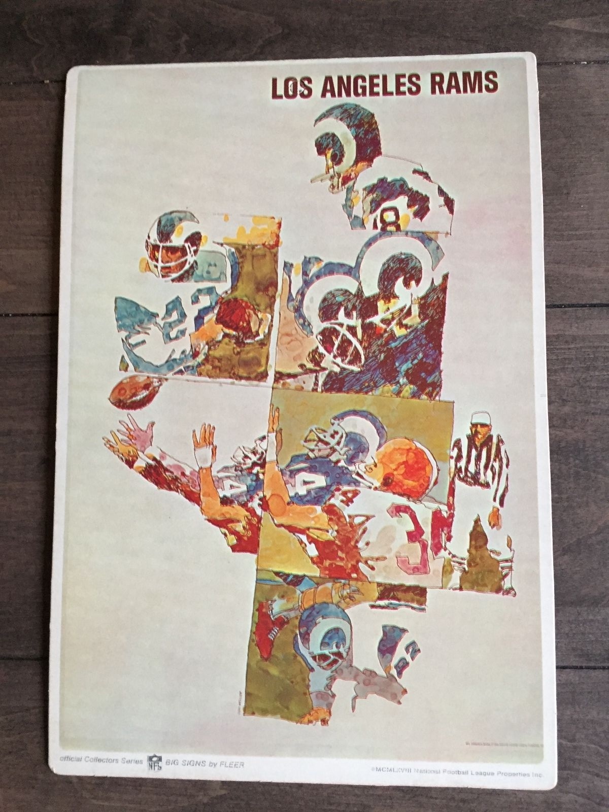 Los Angeles Rams 1968 NFL vintage sign - 8