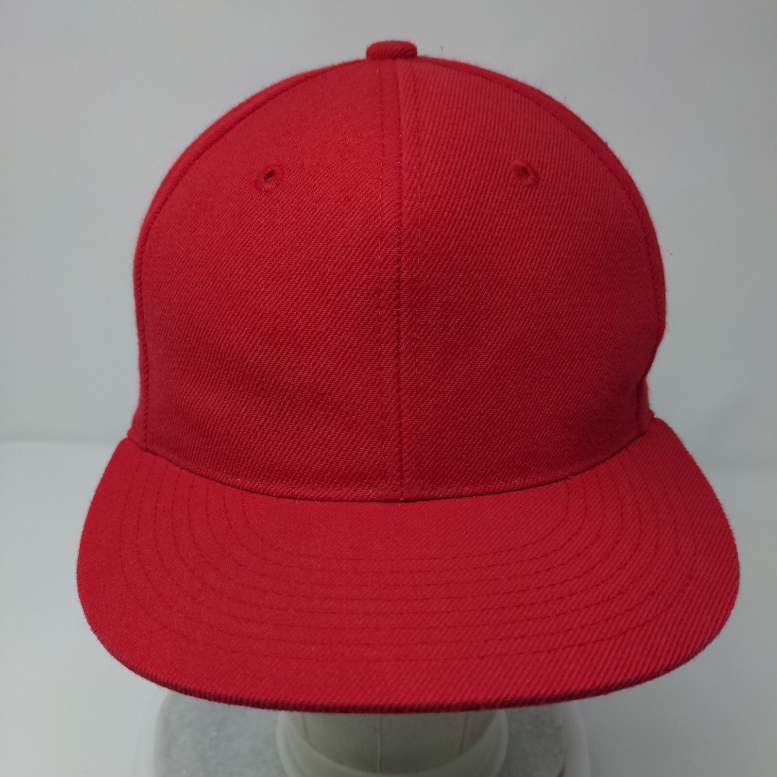 Decky Fitted Hat Red One Size Solid 6 Panel Vent … - image 2