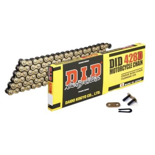 DID STD Gold Motorcycle Chain 428DGB 110 links fits Kawasaki KE100 A 79-81 - Picture 1 of 2