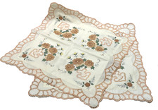 French Country Floral Pillow Cover Sham Set 2 Embroidered 18"x18" Multicolor