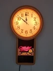 Vintage 80s Miller High Life Beer Clock Bar Sign Man Cave Decor Breweriana NICE!